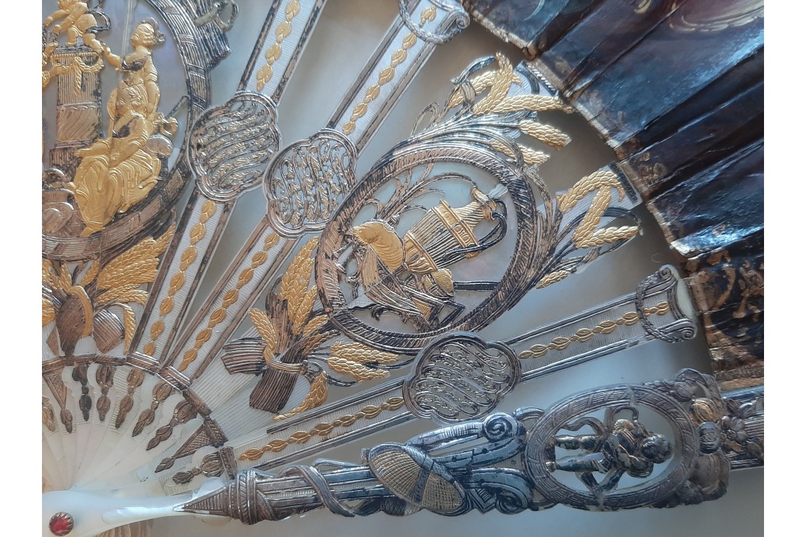 La famille de Darius face à Alexandre, éventail vers 1760