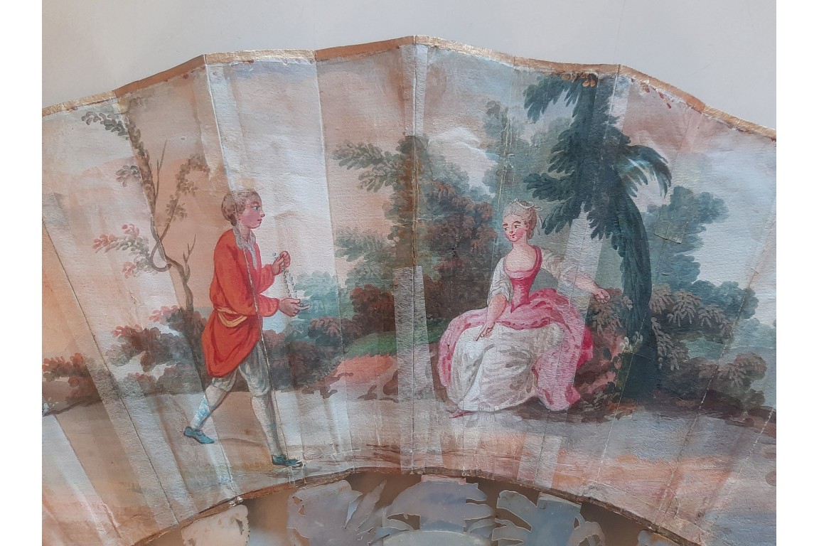 La famille de Darius face à Alexandre, éventail vers 1760