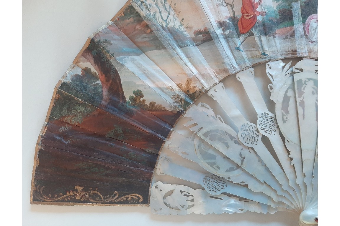 La famille de Darius face à Alexandre, éventail vers 1760