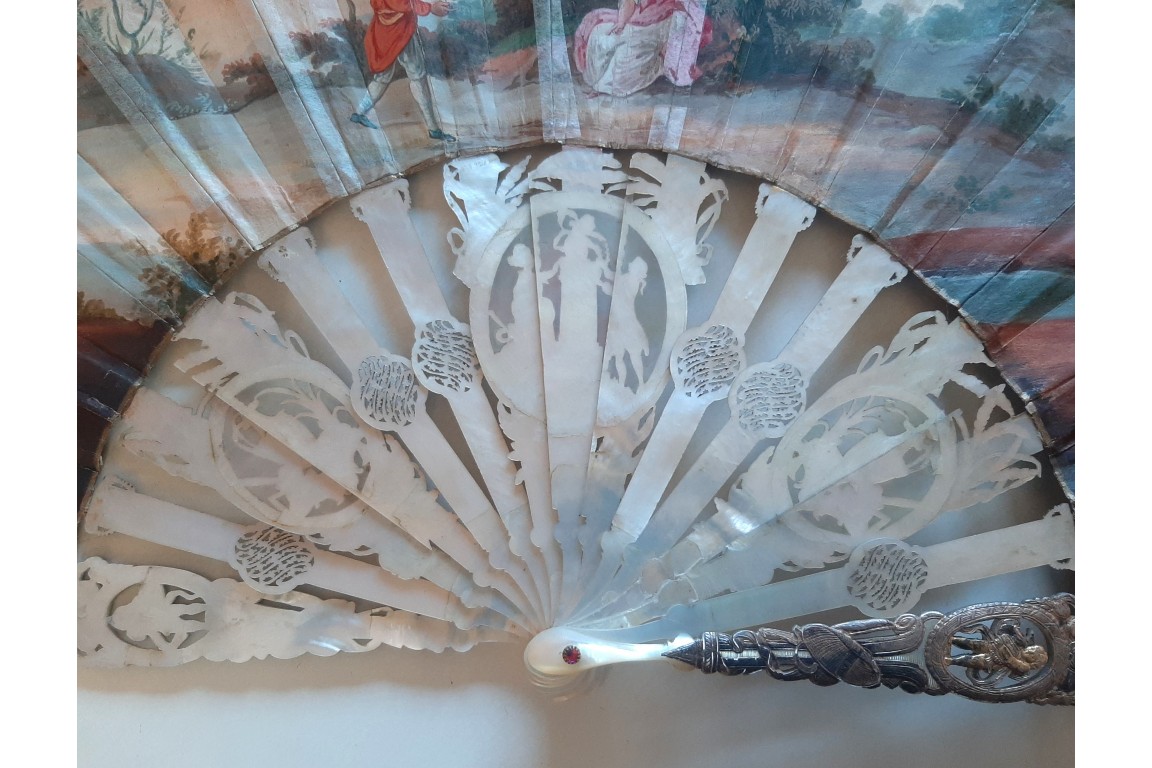 La famille de Darius face à Alexandre, éventail vers 1760