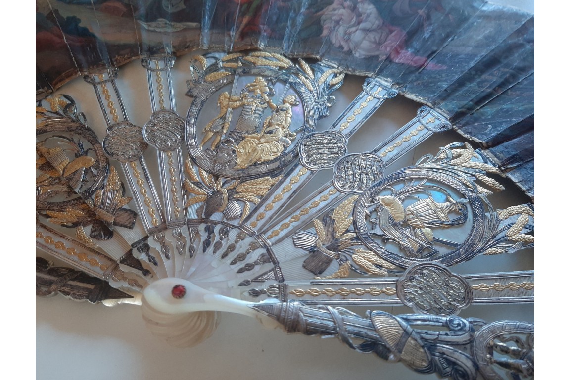 The family of Darius facing Alexander, fan circa 1760
