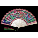 Pink and blue from China, 19th century fan