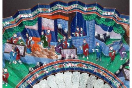 Pink and blue from China, 19th century fan