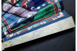 Pink and blue from China, 19th century fan