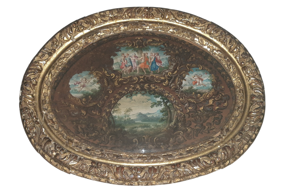 The May tree, fan leaf late 17th century