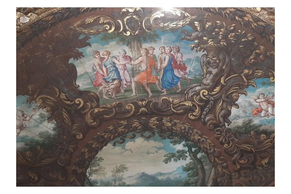The May tree, fan leaf late 17th century