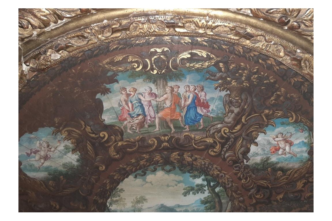 The May tree, fan leaf late 17th century