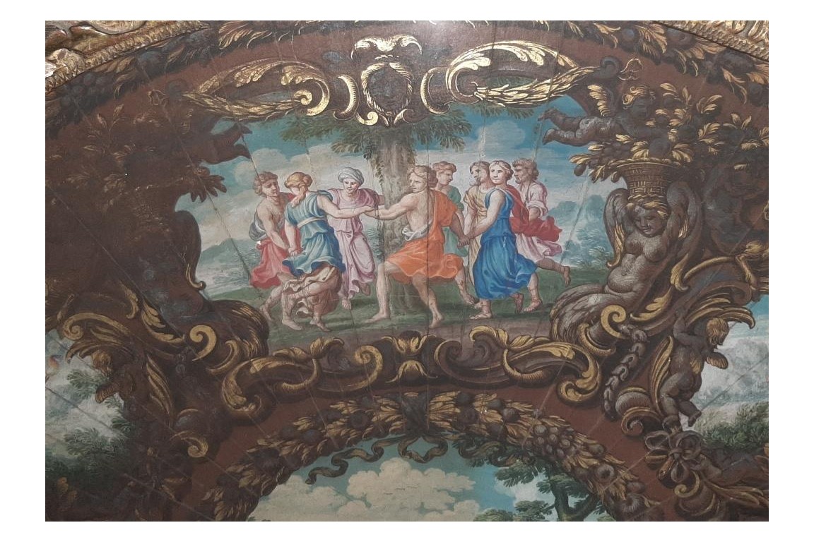 The May tree, fan leaf late 17th century