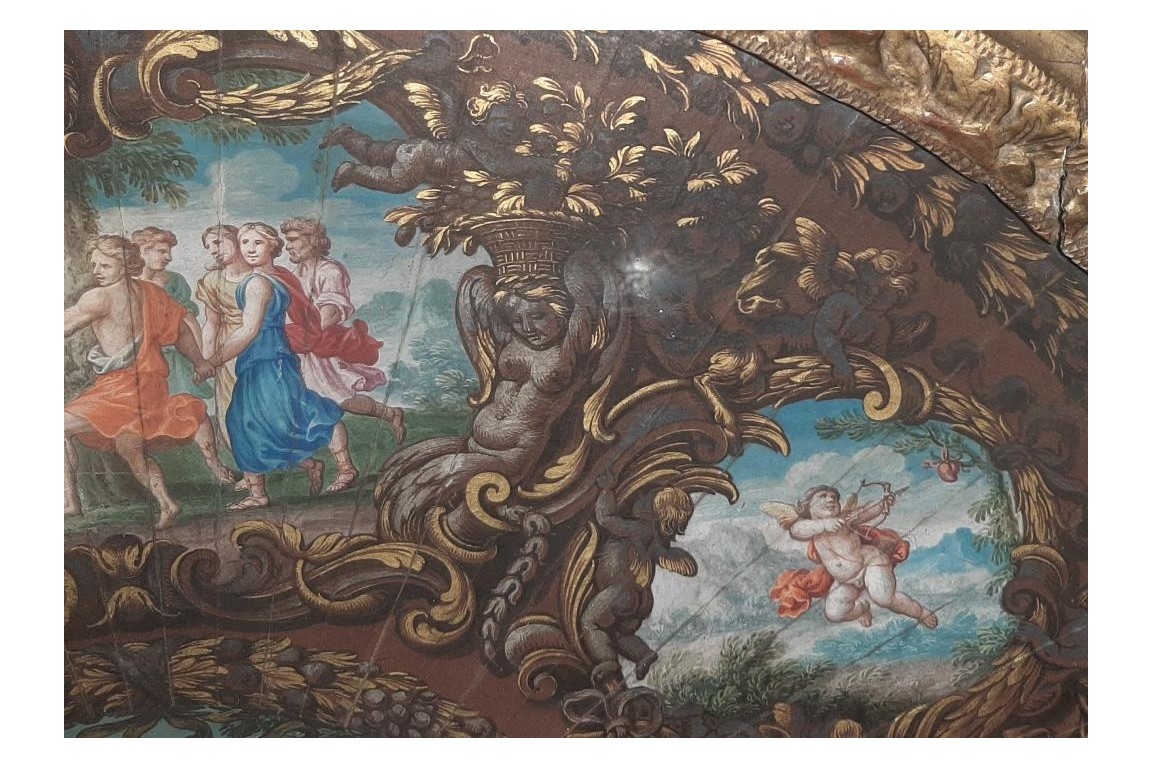 The May tree, fan leaf late 17th century