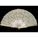 Flowered mother-of-pearl, late 19th century fan
