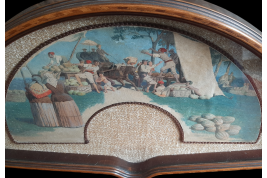 La pastèque italienne, feuille d'éventail XIXème siècle