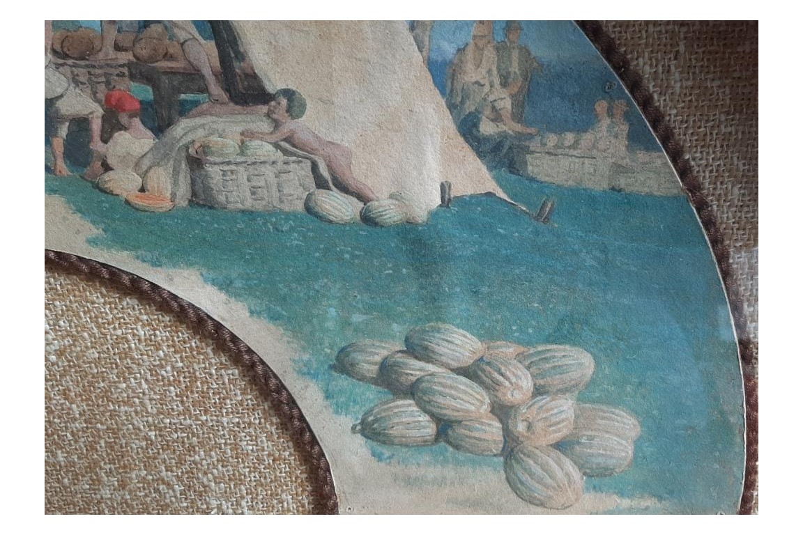 Italian watermelon, fan leaf 19th century