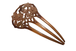 Des fleurs dans les cheveux, peigne de Georges Pierre, Art Nouveau