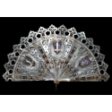 Mother-of-pearl flowers, late 19th century fan