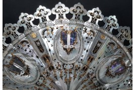 Mother-of-pearl flowers, late 19th century fan