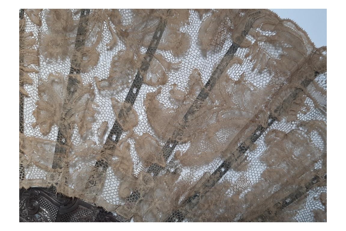 Flowers and gardening, fan circa 1880-1890