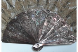 Flowers and gardening, fan circa 1880-1890