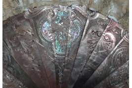 Flowers and gardening, fan circa 1880-1890