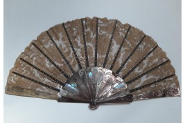 Flowers and gardening, fan circa 1880-1890