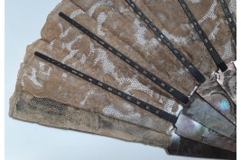 Flowers and gardening, fan circa 1880-1890