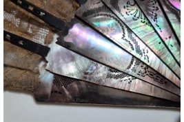 Flowers and gardening, fan circa 1880-1890