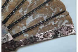 Flowers and gardening, fan circa 1880-1890