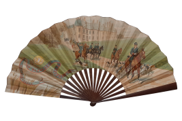 Le 500ème chevreuil, Rallye Viel Anjou 1898. Éventail commémoratif de vénerie.