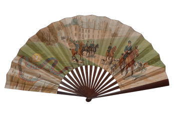 The 500th deer, Rallye Viel Anjou 1898. Commemorative huntingfan.