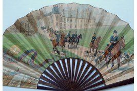 Le 500ème chevreuil, Rallye Viel Anjou 1898. Éventail commémoratif de vénerie.