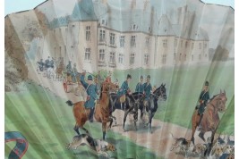 Le 500ème chevreuil, Rallye Viel Anjou 1898. Éventail commémoratif de vénerie.