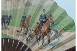Le 500ème chevreuil, Rallye Viel Anjou 1898. Éventail commémoratif de vénerie.