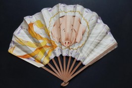 Cochon et papillon de Daudet, éventails Duvelleroy vers 1900