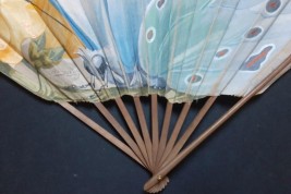 Pig and butterfly by Daudet, Duvelleroy fans circa 1900