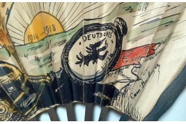 Le coq de la Victoire, éventail de la Grande Guerre, vers 1918