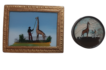 Zarafa, la girafe. Boites vers 1827-1828