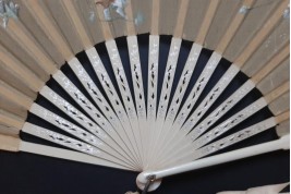 Cats with ribbon, fan circa 1880-90
