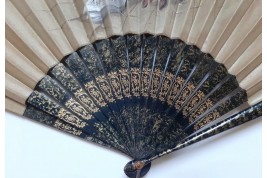 Musician cats, late 19th century fan