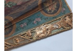 The dog, symbol of faithful love. 19th century pastiche fan