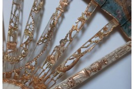 The dog, symbol of faithful love. 19th century pastiche fan
