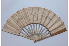 The dog, symbol of faithful love. 19th century pastiche fan