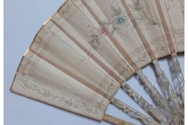 The dog, symbol of faithful love. 19th century pastiche fan