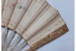 The dog, symbol of faithful love. 19th century pastiche fan