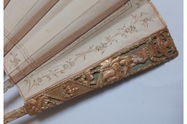 The dog, symbol of faithful love. 19th century pastiche fan