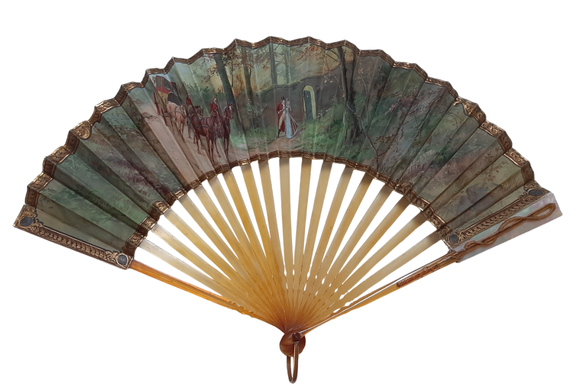 Trottez ! Éventail de Van Garden vers 1900-10