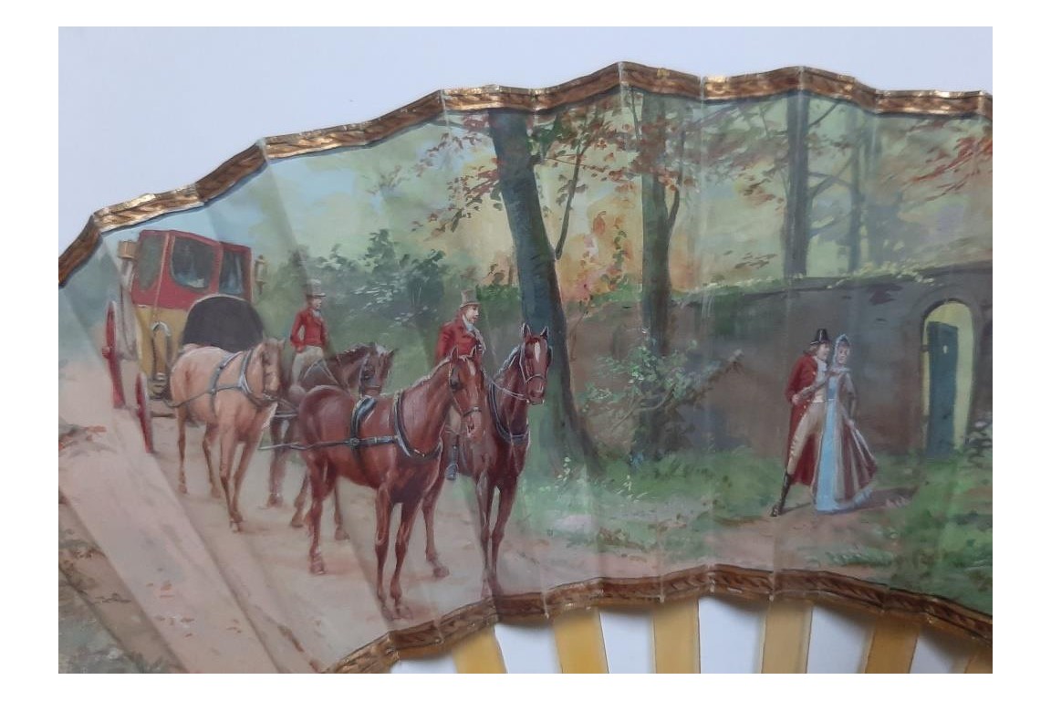 Trottez ! Éventail de Van Garden vers 1900-10