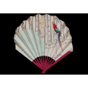 Marquise with parrot, Savoy Hotel advertising fan circa 1910-20