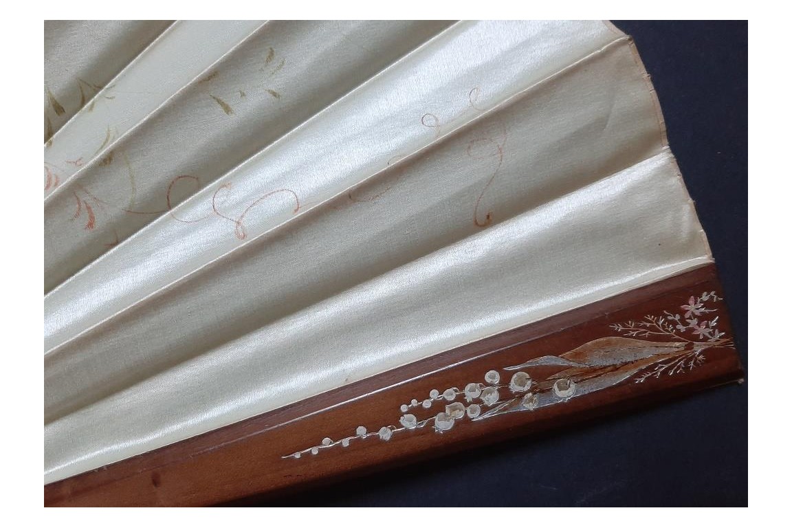 L'oiseau et Arlequin, éventail domino de Dubois-Souci vers 1880-90