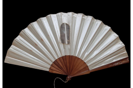 L'oiseau et Arlequin, éventail domino de Dubois-Souci vers 1880-90