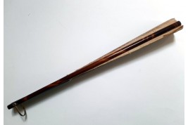 The pleasures of vacationing, late 19th century fan by Dubois-Souci