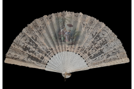Chinese bird, late 19th century fan